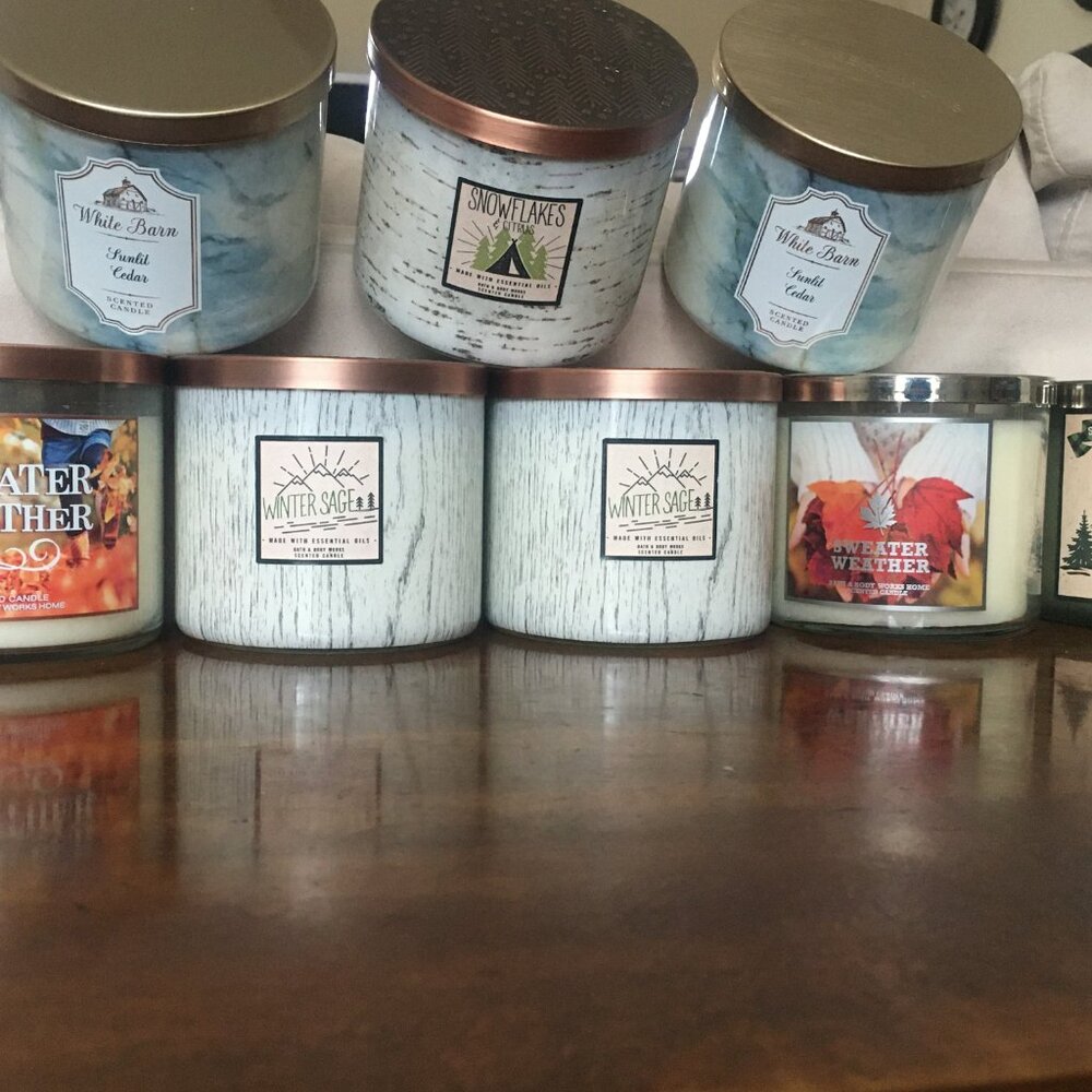 Bath & Body Works & White Barn 3-wick Candles